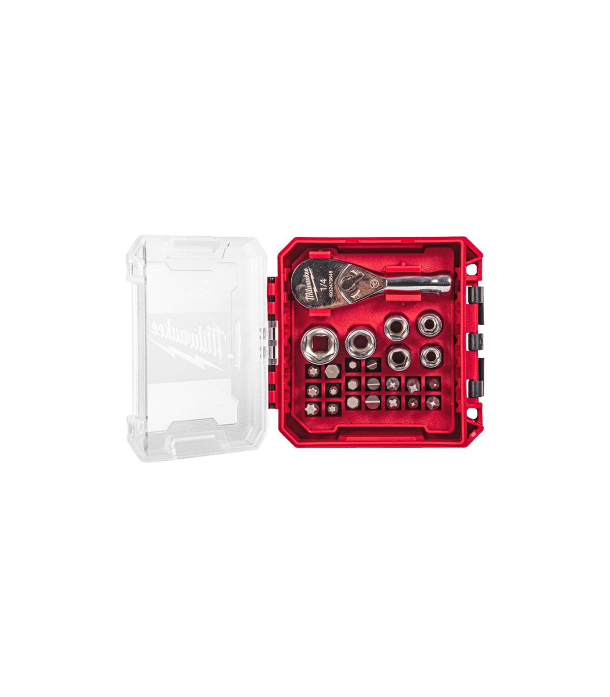 Coffret 25 pièces clé à cliquet compact 1/4" MILWAUKEE