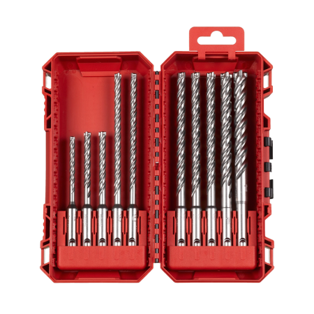 Coffret de 10 forets béton MX4 4 taillants SDS-Plus Ø5-12mm MILWAUKEE