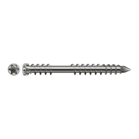 Vis de terrasse tête cylindrique Torx inox A4 Ø6mm SPAX
