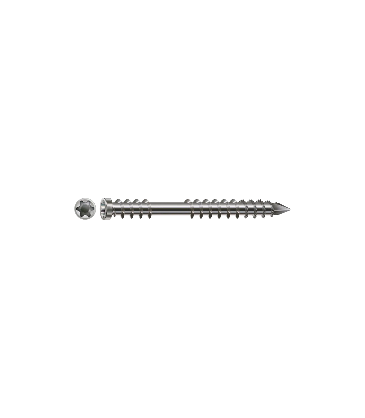 Vis de terrasse tête cylindrique Torx inox A4 Ø6mm SPAX