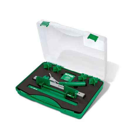 Coffret redresseur et espaceur de lame pour terrasse SPAX