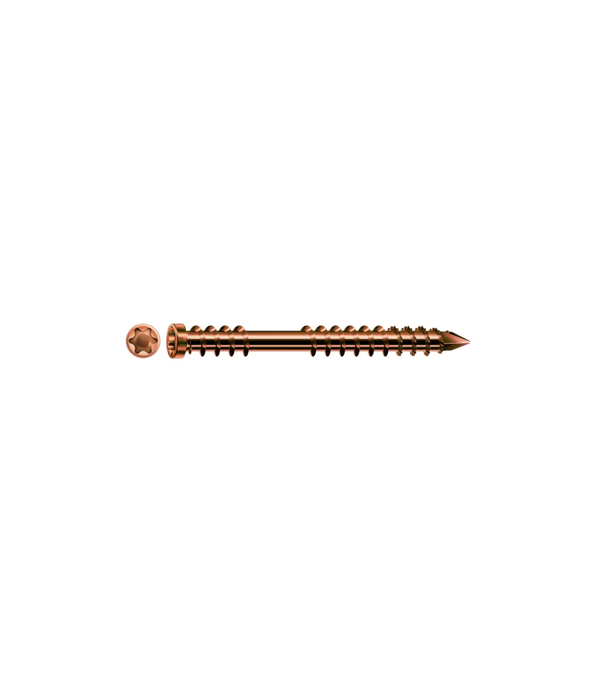 Vis de terrasse tête cylindrique Torx inox A2 antique 50 mm SPAX