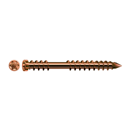 Vis de terrasse tête cylindrique Torx inox A2 antique 60 mm SPAX