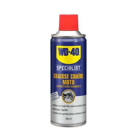 Graisse pour chaîne de moto conditions humides SPECIALIST WD-40