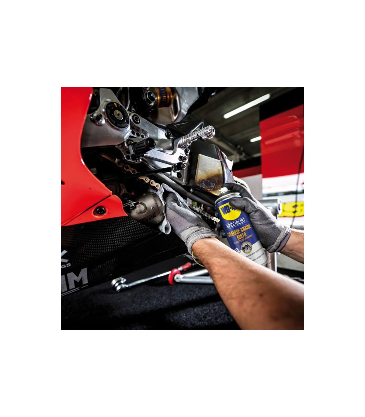 Graisse pour chaîne de moto conditions humides SPECIALIST WD-40