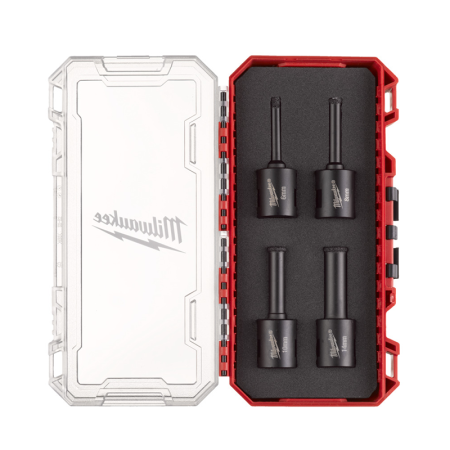 Coffret de 4 forets diamantés M14 Ø6-14 mm MILWAUKEE