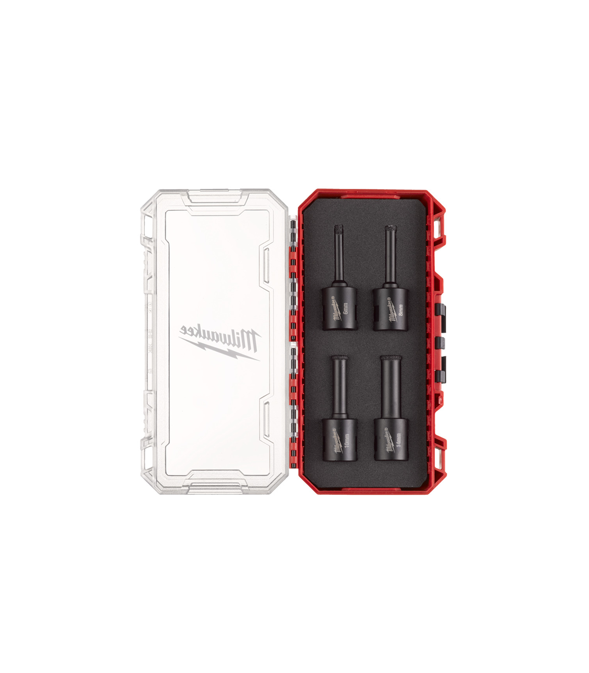 Coffret de 4 forets diamantés M14 Ø6-14 mm MILWAUKEE