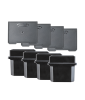 Lot de 4 bacs de rangement + 4 séparateurs MAKTRAK pour P-91045 MAKITA