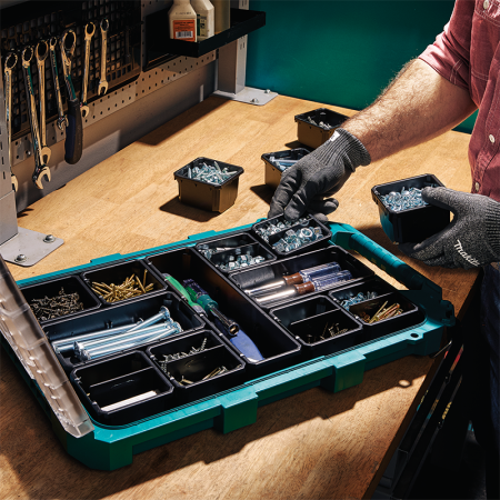 Lot de 4 bacs de rangement + 4 séparateurs pour P-91045 MAKITA