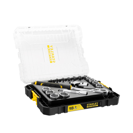 Coffret de 18 pièces de douilles 3/8" STAKBOX M FATMAX STANLEY