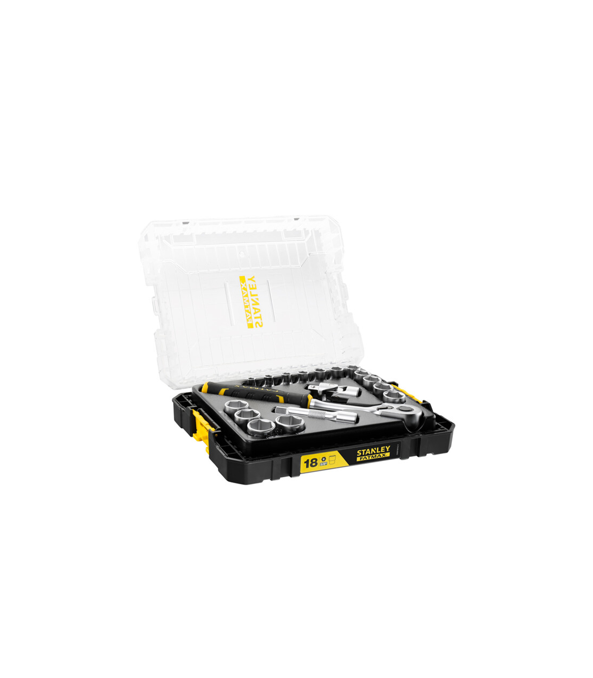 Coffret de 18 pièces de douilles 3/8" STAKBOX M FATMAX STANLEY