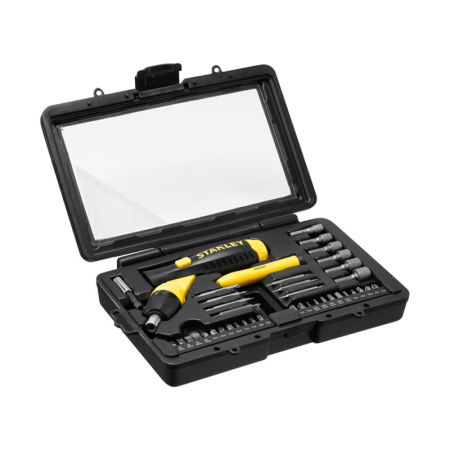 Coffret tournevis porte embout à cliquet 40 pièces STANLEY