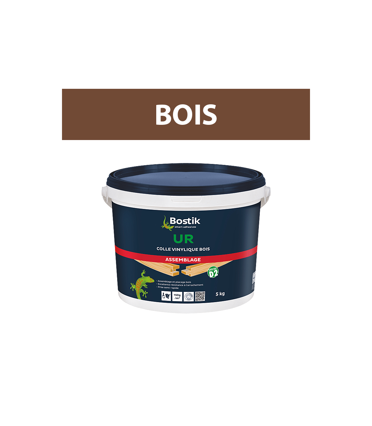 Colle à bois vinylique UR 5kg BOSTIK
