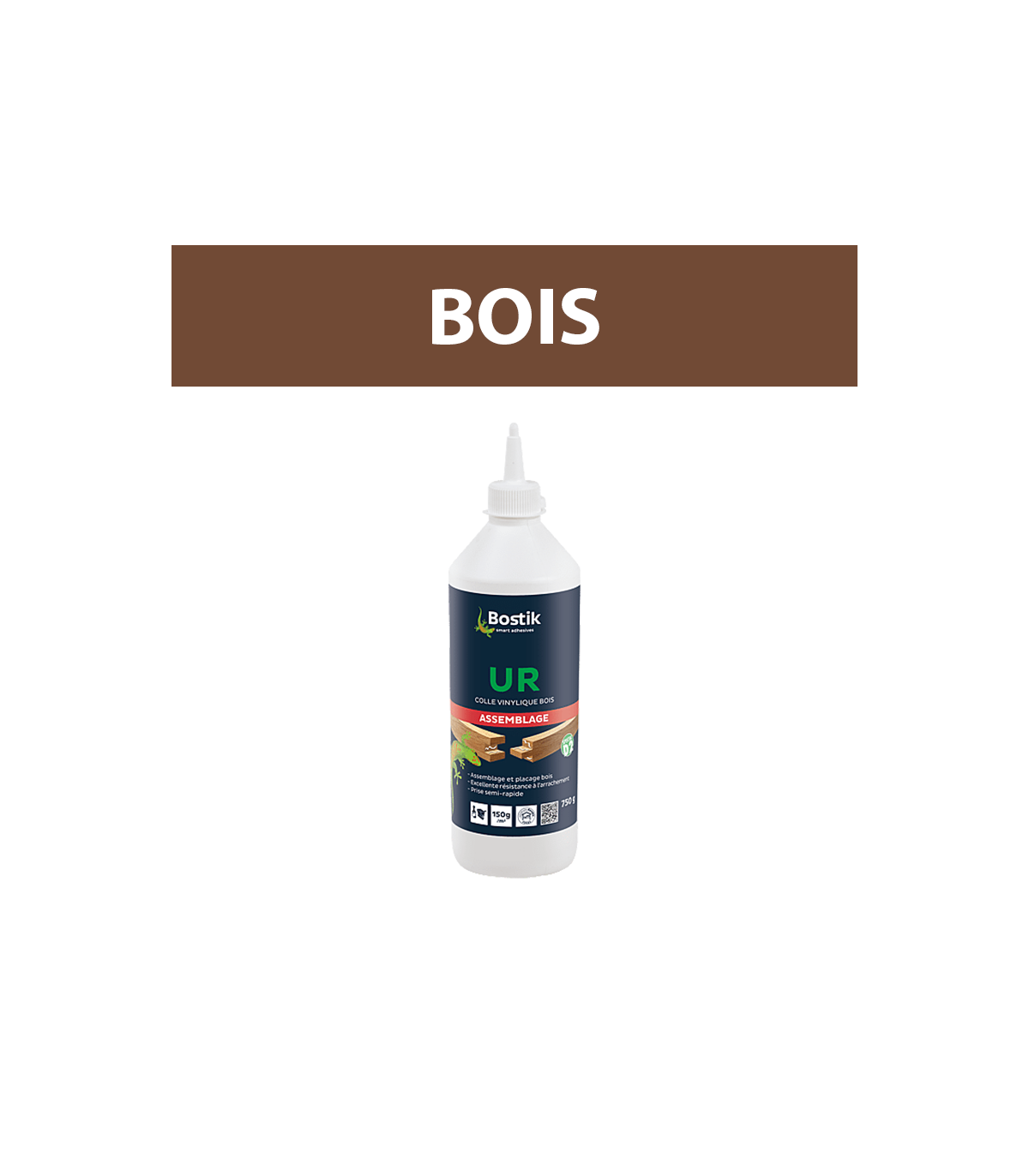 Colle à bois vinylique UR 750g BOSTIK