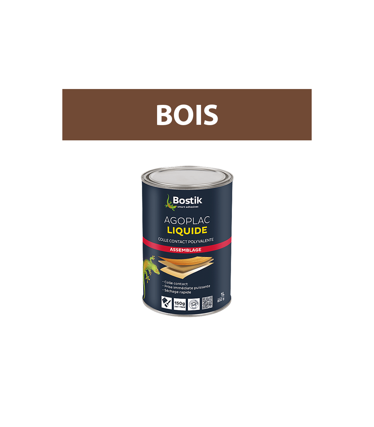 Colle contact néoprène liquide Agoplac SD 1L BOSTIK