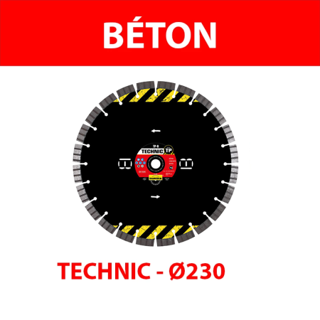 Disque diamant Ø230 Béton TECHNIC TP B SAMEDIA