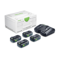 Set Énergie 18V 4 Batterie 4 Ah BP 18 TBX 4 C-ASI + TCL 6 DUO FESTOOL