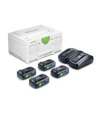 Set Énergie 18V 4 Batterie 4 Ah BP 18 TBX 4 C-ASI + TCL 6 DUO FESTOOL