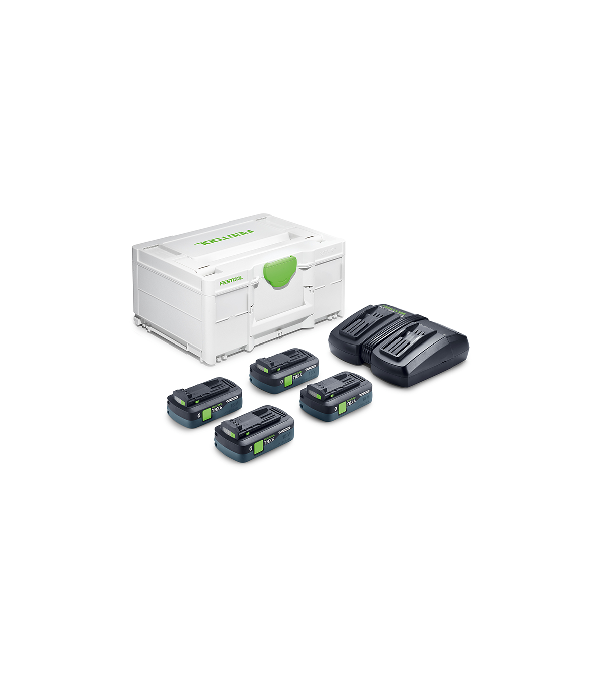 Set Énergie 18V 4 Batterie 4 Ah BP 18 TBX 4 C-ASI + TCL 6 DUO FESTOOL