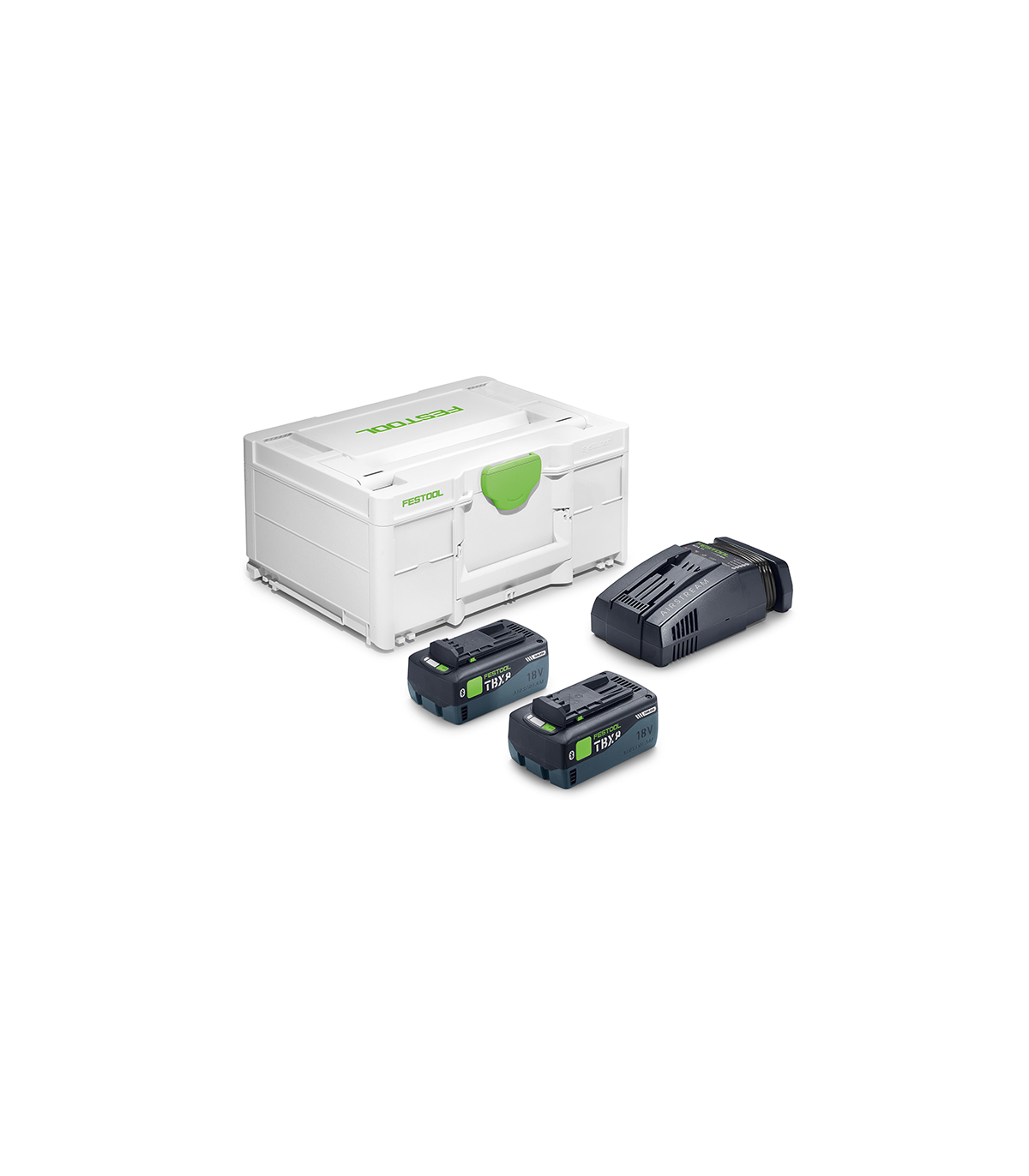 Set Énergie 18V 2 Batteries 8 Ah BP 18 TBX 8 ASI + SCA 16 FESTOOL
