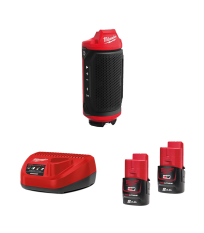 Enceinte de chantier 12V M12 SPEJSG2-0 + 2 batteries 2 Ah 12 V + chargeur C12C MILWAUKEE