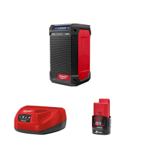 Radio Bluetooth 12V M12 RCDAB+-0 + 1 batterie 2 Ah 12 V + chargeur C12C MILWAUKEE