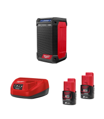 Radio Bluetooth 12V M12 RCDAB+-0 + 2 batteries 2 Ah 12 V + chargeur C12C MILWAUKEE