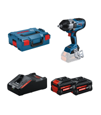 Boulonneuse GDS 18V-1000 + 2 Batteries EXPERT 8 Ah + 1 Chargeur EXAL18V-160 BOSCH