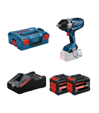 Boulonneuse GDS 18V-1000 + 2 Batteries EXPERT 15 Ah + 1 Chargeur EXAL18V-160  BOSCH
