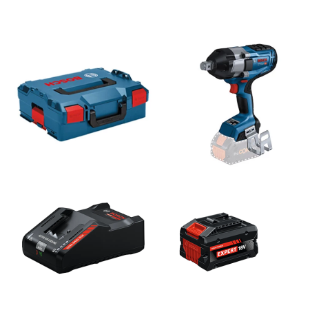 Boulonneuse GDS 18V-1050 H + 1 Batterie EXPERT 8 Ah + 1 Chargeur EXAL18V-160 BOSCH