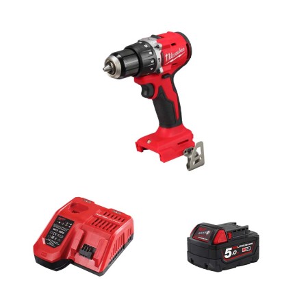 Perceuse visseuse à percussion 18V M18 BLPDRC-0 + 1 batterie 5 Ah + chargeur M12-18 FC MILWAUKEE