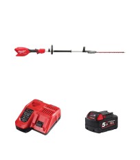 Taille haie sur perche 18V M18 FHETSP-0 + 1 batterie 5 Ah + chargeur M12-18 FC MILWAUKEE