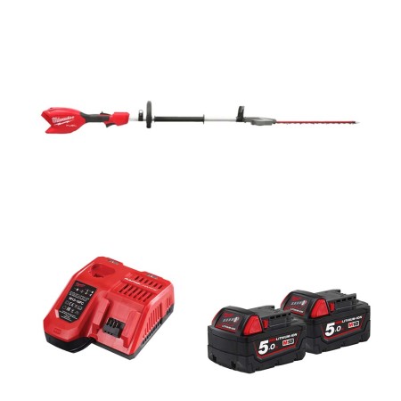 Taille haie sur perche 18V M18 FHETSP-0 + 2 batteries 5 Ah + chargeur M12-18 FC MILWAUKEE