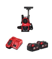 Aspirateur dorsal 18V M18 FBPV2-0 + 2 batteries 5 Ah + chargeur M12-18 FC MILWAUKEE