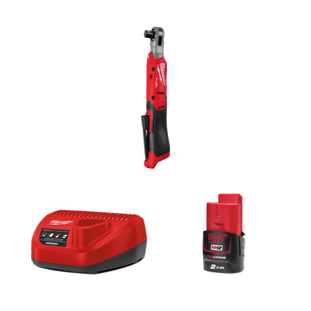 Clé à cliquet ½″ 12V M12 FIR12G2-0 + 1 batterie 2 Ah 12 V + chargeur C12C MILWAUKEE