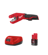 Coupe-tube cuivre 12V M12 C12 PC-0 + 1 batterie 2 Ah 12 V + chargeur C12C MILWAUKEE