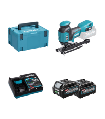 Scie sauteuse 40V JV001GZ + 2 batteries 40V 2,5 Ah + chargeur rapide DC40RA MAKITA