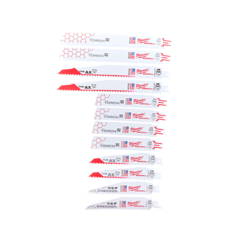 Lot de 12 lames de scie sabre Sawzall Blade MILWAUKEE