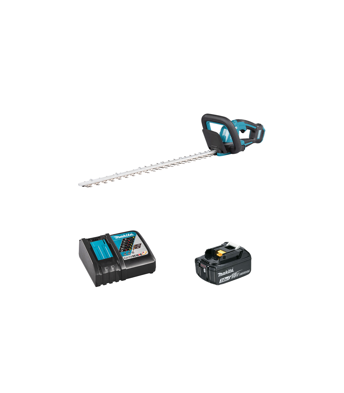 Taille-haie 18V 60cm DUH606Z + 1 batterie BL1830B 18V 3 Ah + chargeur rapide DC18RC MAKITA