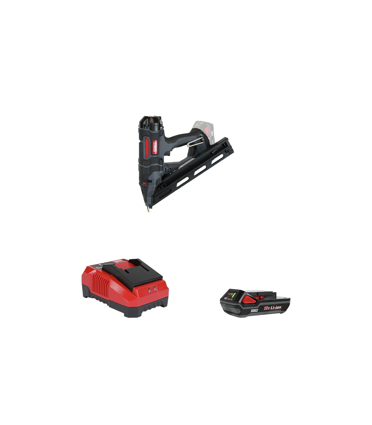 Cloueur de finition 18V F-15XP + 1 batteries 2 Ah + 1 chargeur SENCO