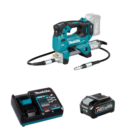 Pompe à graisse GP001GZ + 1 batterie 40V 4 Ah + chargeur rapide DC40RA MAKITA