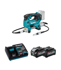 Pompe à graisse GP001GZ + 2 batteries 40V 4 Ah + chargeur rapide DC40RA MAKITA