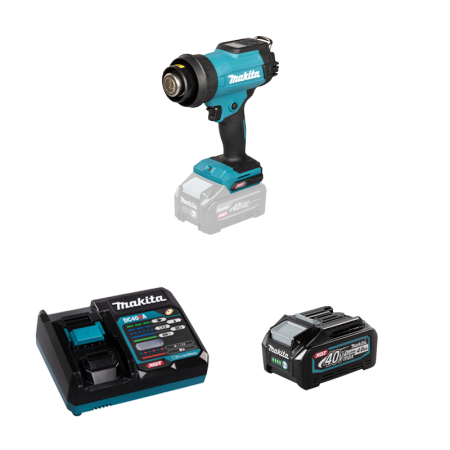 Décapeur thermique 40V HG001GZ + 1 batterie 40V 4 Ah + chargeur rapide DC40RA MAKITA