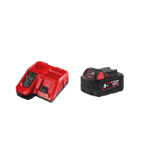 Pack 1 batterie M18 B5 18V 5 Ah + chargeur M12-18 FC MILWAUKEE