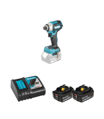Visseuse à chocs 18V 210 Nm DTD201Z + 2 batteries BL1850B 18V 5 Ah + chargeur rapide DC18RC MAKITA