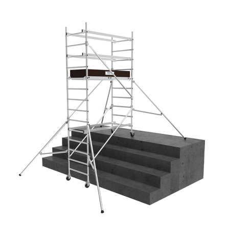Echafaudage roulant en aluminium Starteo 1,6m plancher TUBESCA-COMABI