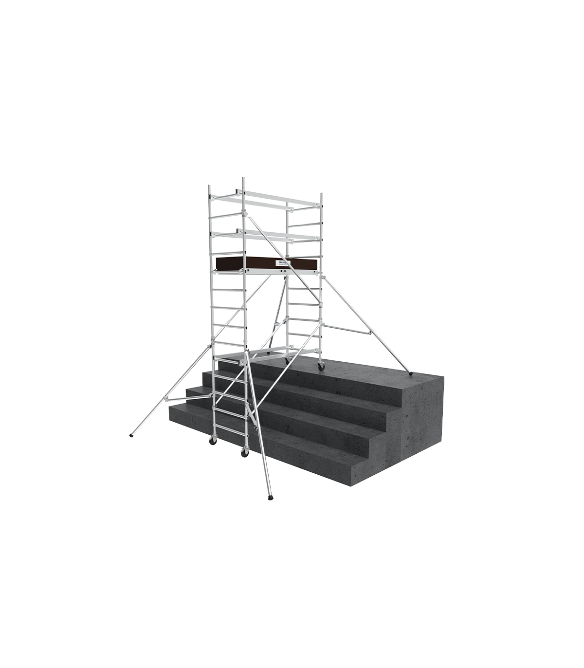 Echafaudage roulant en aluminium Starteo 1,6m plancher TUBESCA-COMABI