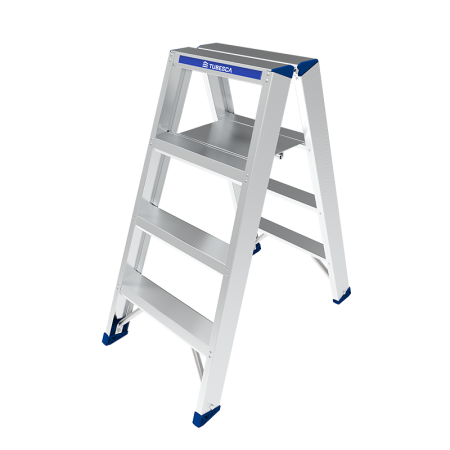 Marchepied double accès 4 marches en aluminium TUBESCA-COMABI