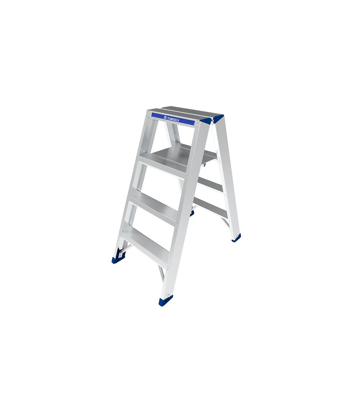 Marchepied double accès 4 marches en aluminium TUBESCA-COMABI