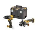 Pack 2 outils 18V Perceuse-visseuse à percussion DCD805N + Meuleuse Ø125 mm DCG405N DEWALT